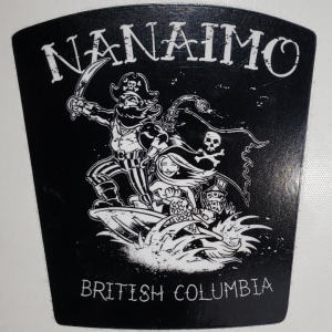 Nanaimo Bathtub Pirate Vinyl Decal (Black)