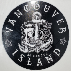 Vancouver Island Mermaid Vinyl Decal (Black)